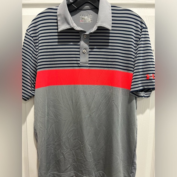 Under Armour Golf Sports Polo. Dri-fit and loose fit, size medium. - Picture 1 of 6